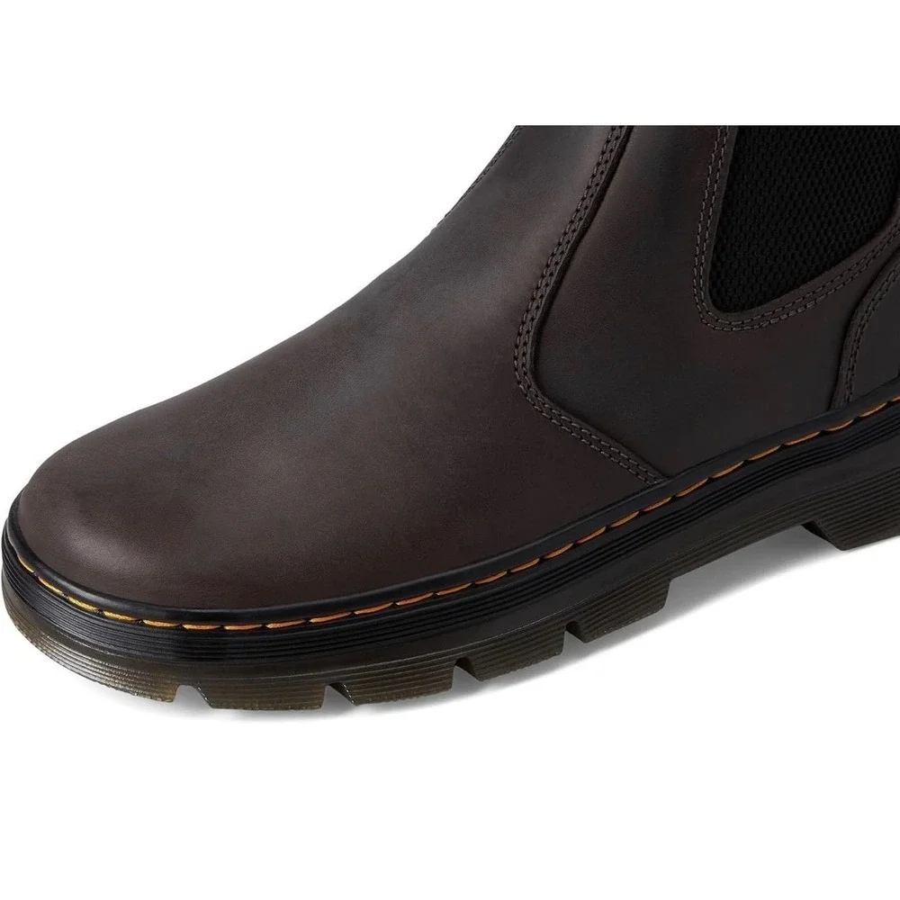 Dr. Martens Embury Gunmetal Leather Chelsea Boots Mens 10 Wyoming 26964020 New